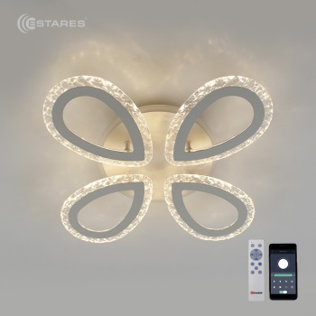 УПРАВЛЯЕМАЯ СВЕТОДИОДНАЯ ЛЮСТРА AGATA ICE RGB 54W+15W 4R-APP-501X86-WHITE CLEAR-220-IP20