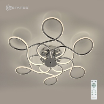 Управляемый светодиодный светильник AGAVA 120W R-650-CHROME/OPAL-220-IP20/2020