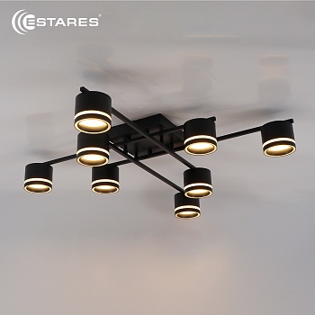 Люстра GELA 8xGX53 S-820x820x140-BLACK/WHITE-IP20