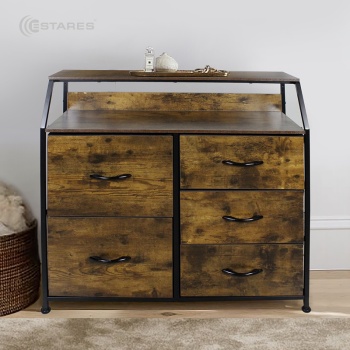 COMMOD WOOD-I 2F-5D-BROWN-83.4X29X86.9 комод микс