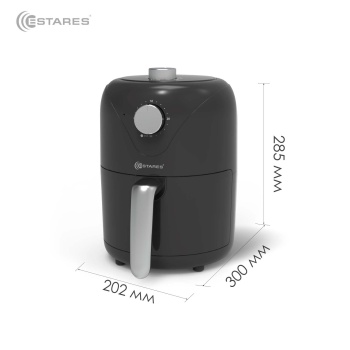 Аэрогриль EASYCOOK mini 900W-MT-220V-2.2L-202х300х285-black chrome
