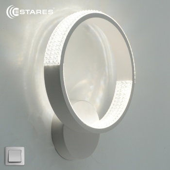 Управляемый светодиодный светильник, бра MISS 20W R-ON/OFF-300x250-WHITE/CLEAR-220-IP20