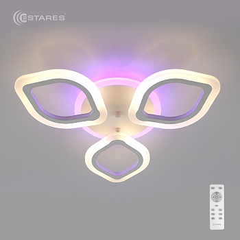 Управляемая светодиодная люстра AZALIA RGB 30W+10W 3R-RC-480x70-RC-WHITE/WHITE-220-IP20