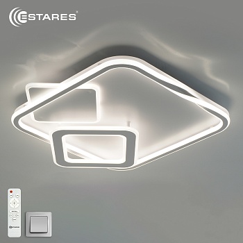 Управляемая светодиодная люстра GERMANICA 100W SS-RC-515x531x80-WHITE/WHITE-220-IP20