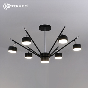 Люстра ATENA 7хGX53 R-750x350-BLACK/CHROME-220-IP20