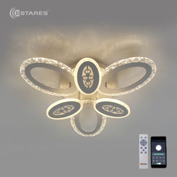 УПРАВЛЯЕМАЯ СВЕТОДИОДНАЯ ЛЮСТРА AGATA ICE RGB 60W+15W 6R-APP-540X116-WHITE CLEAR-220-P20