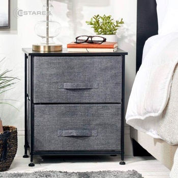 COMMOD novel 2F-2D-GRAY-45х30х51 тумба прикроватная