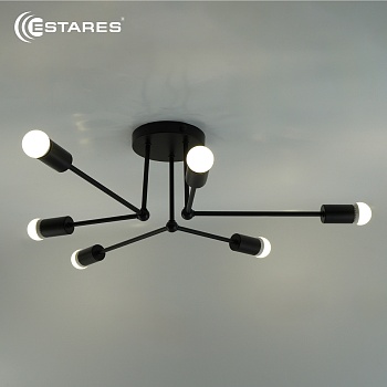 Люстра BELFAST 6xE27 R-740x190-BLACK-220-IP20