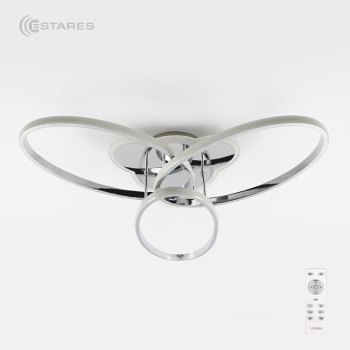 Управляемая светодиодная люстра ELLISSE RGB 66W 3F-600 120-RC-CHROME OPAL-220-IP20