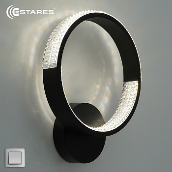 Управляемый светодиодный светильник, бра MISS 20W R-ON/OFF-300x250-BLACK/CLEAR-220-IP20