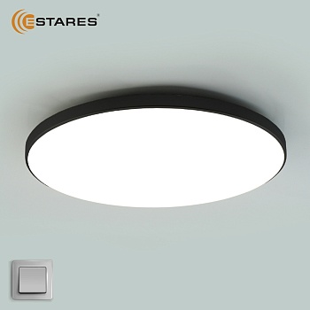 Управляемый светодиодный светильник MOON 50W R-ON/OFF-380x65-WHITE/BLACK-220-IP44