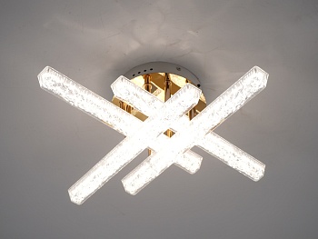 Управляемая светодиодная люстра PRIMA 80W 4I-IRC-400x400x120-GOLD/CLEAR-220-IP20