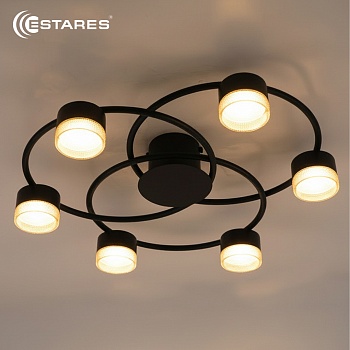 Люстра DORA 6xGX53-600x150-BLACK/CLEAR-220-IP20