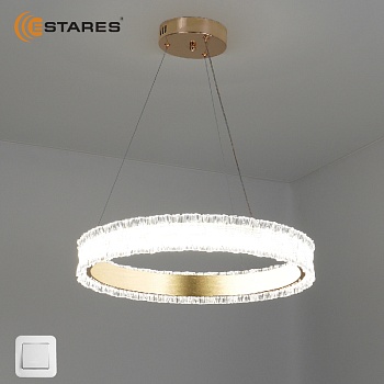  Управляемая светодиодная люстра VENERA 65W R-ON/OFF(IRC)-485x1500-GOLD/CLEAR-220-IP20