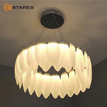 Управляемая светодиодная люстра LAVATERA 100W R-ON/OFF(IRC)-500x1190-CHROME/WHITE-220-IP20