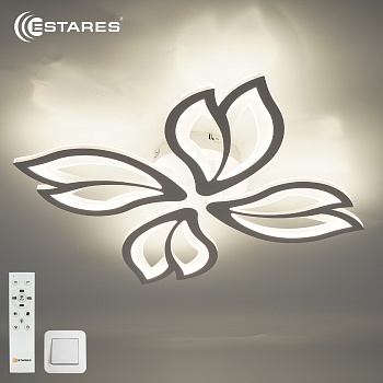 Управляемая светодиодная люстра ASTRA 80W 4F-APP-528x80-WHITE/WHITE-220-IP20