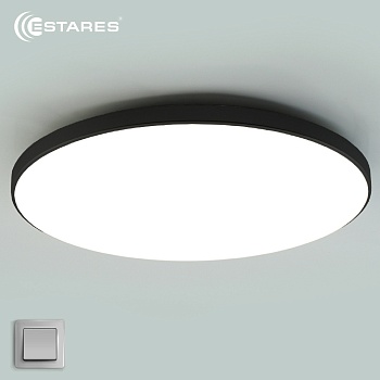 Управляемый светодиодный светильник MOON 70W R-ON/OFF-450x65-WHITE/BLACK-220-IP44