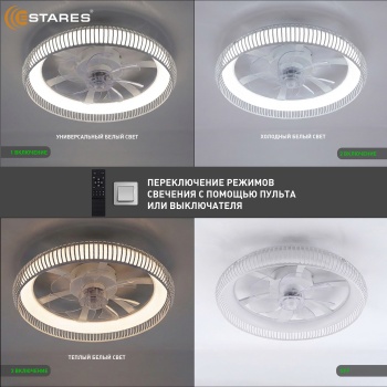 FAN FRAME 45W+15W R-APP-WHITEWHITE Озон 3