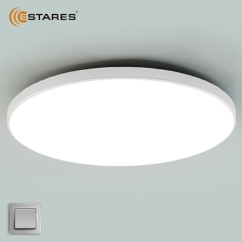 Управляемый светодиодный светильник MOON 50W R-ON/OFF-380x65-WHITE/WHITE-220-IP44