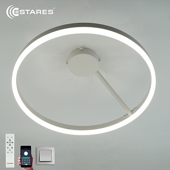 Управляемая светодиодная люстра MILAGRA 48W R-APP-500x170-WHITE/WHITE-220-IP20