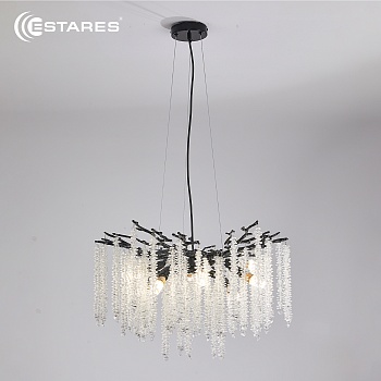 Люстра ROXANA 65 E14х8 R-600x1200-BLACK/CRYSTAL-220-IP20