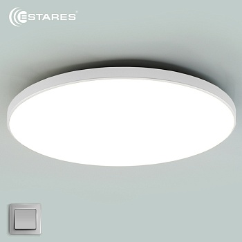 Управляемый светодиодный светильник MOON 70W R-ON/OFF-450x65-WHITE/WHITE-220-IP44