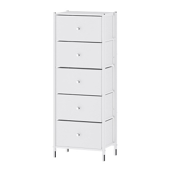 COMMOD classic 5F-5D-WHITE/SILVER-46x30x120 комод-пенал плюс