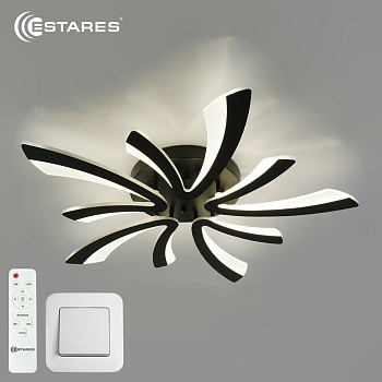 Управляемая светодиодная люстра  ALESSIA 100W 5V-IRC-600x600x70-BLACK/WHITE-220-IP20