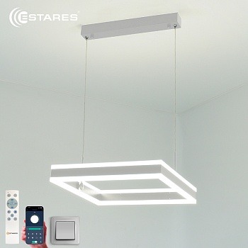 Управляемая светодиодная люстра STELLA 80WS-APP-400x400x1200-WHITE/WHITE-220-IP20