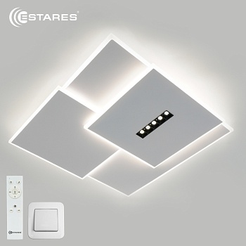 Управляемый светодиодный светильник STERREN 105W 3S 5DL-RC-520x535x55-WHITE/BLACK/WHITE-220-IP20